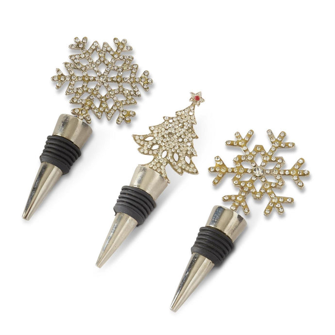 Assorted Jewel Beaded Holiday Bottle Stopper (3 Style Options)