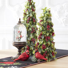 Load image into Gallery viewer, 12.25 Inch Cardinal Water Spinning LED Snow Globe w/Timer