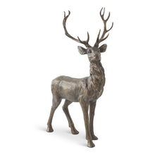 Load image into Gallery viewer, 50.5 Inch Bronze Deer Statue