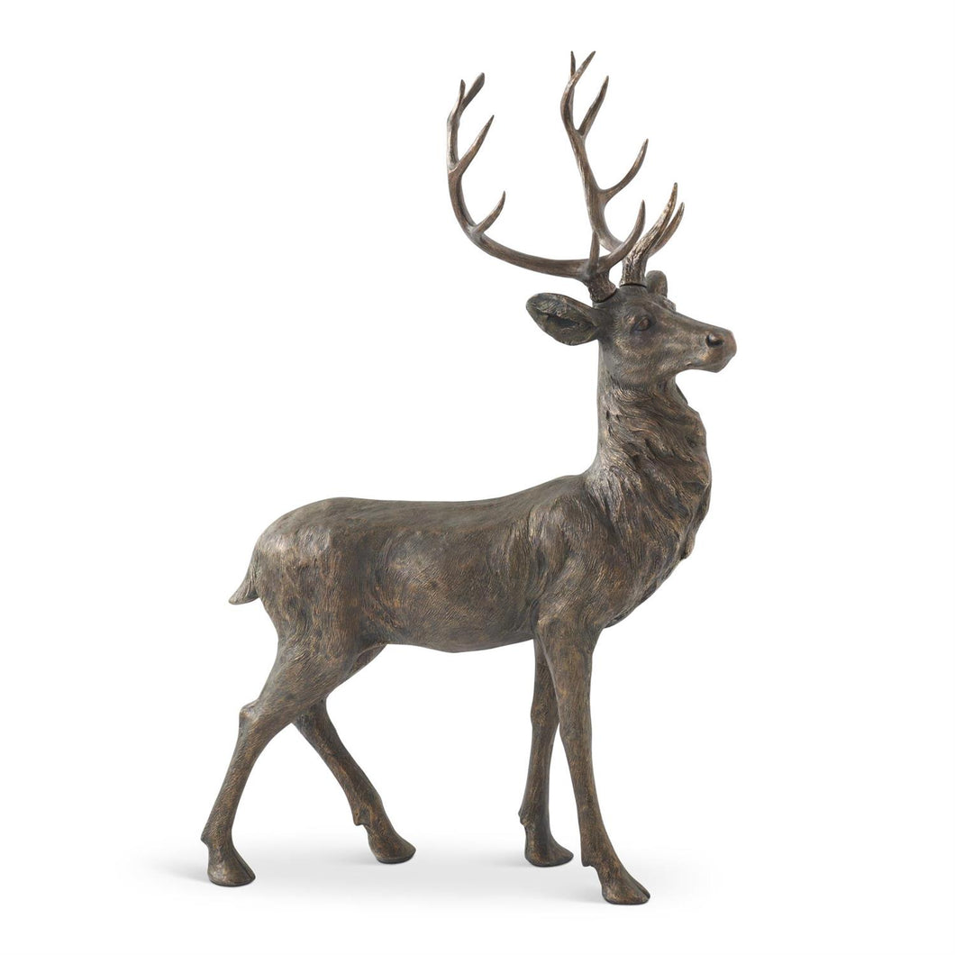 50.5 Inch Bronze Deer Statue
