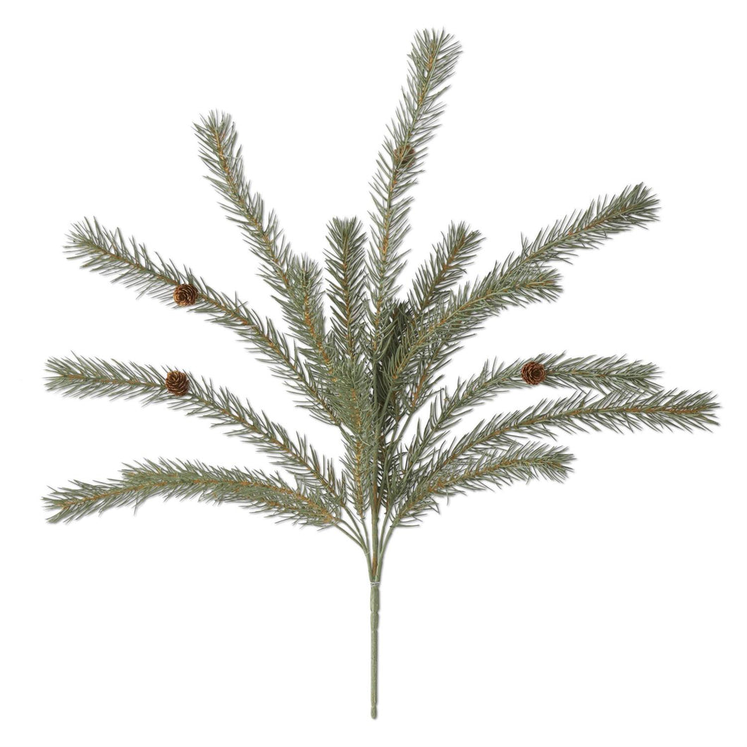 25 Inch Green Pine Bush w/Small Pinecones