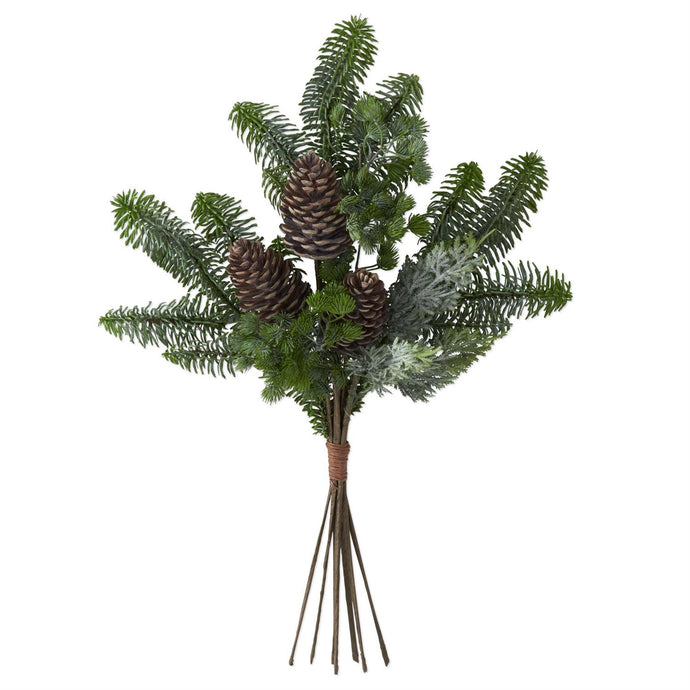 22 Inch Mixed Pine Bundle & Pinecones (8 Stems)