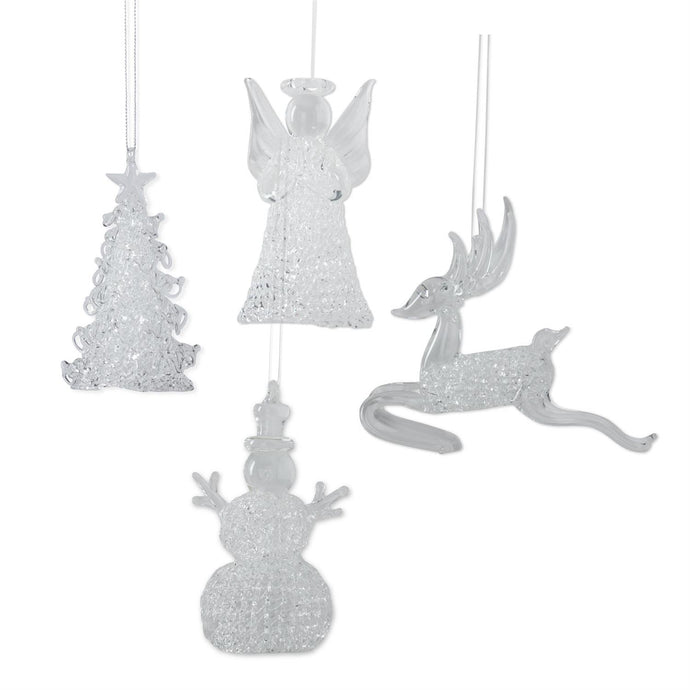 Cut Glass Ornaments (4 Styles)