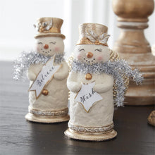 Load image into Gallery viewer, 5.5 Inch Snowmen w/Silver Tinsel Collar (2 Styles)