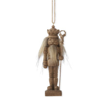 Load image into Gallery viewer, 6 Inch Resin Faux Woodgrain Nutcracker Ornament