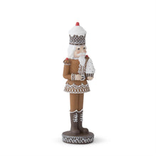 Load image into Gallery viewer, 12.25 Inch Gingerbread Nutcracker Holding White Cupcake Tree