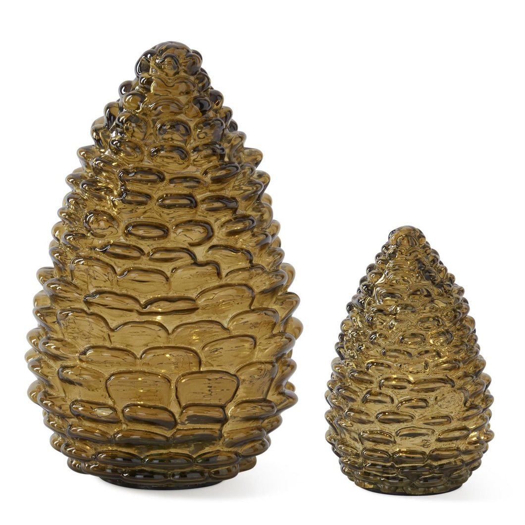 Sage Green LED Pinecone w/Timer, 2 size options