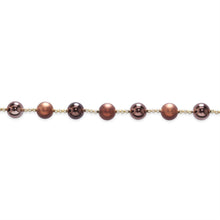 Load image into Gallery viewer, 72 Inch Copper Ball &amp; Gold Pearl Bead Garland