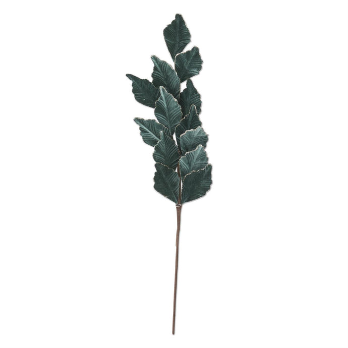 29 Inch Dusty Green Leaf Stem