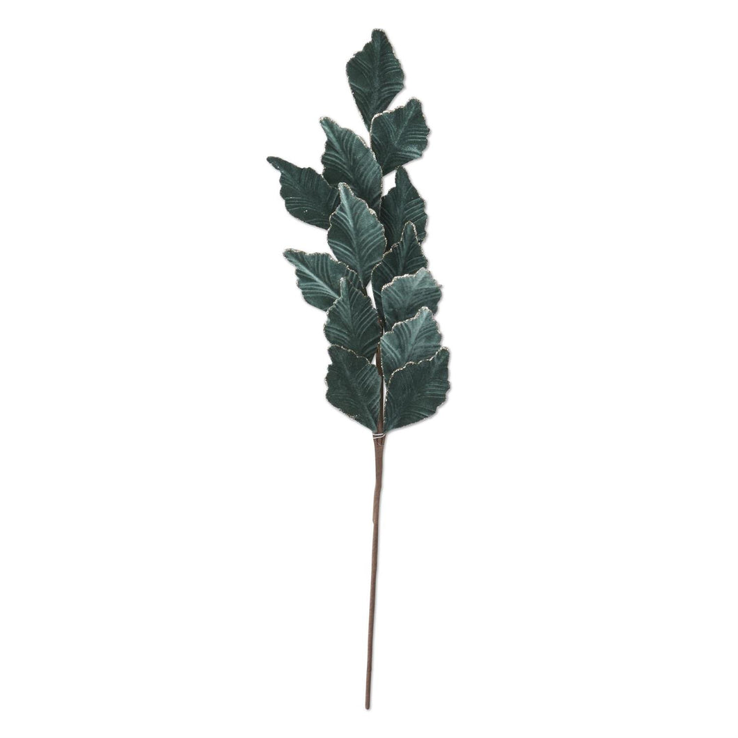 29 Inch Dusty Green Leaf Stem