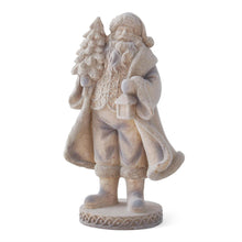 Load image into Gallery viewer, 9 Inch Gold Speckled Flocked Santa (2 Styles)