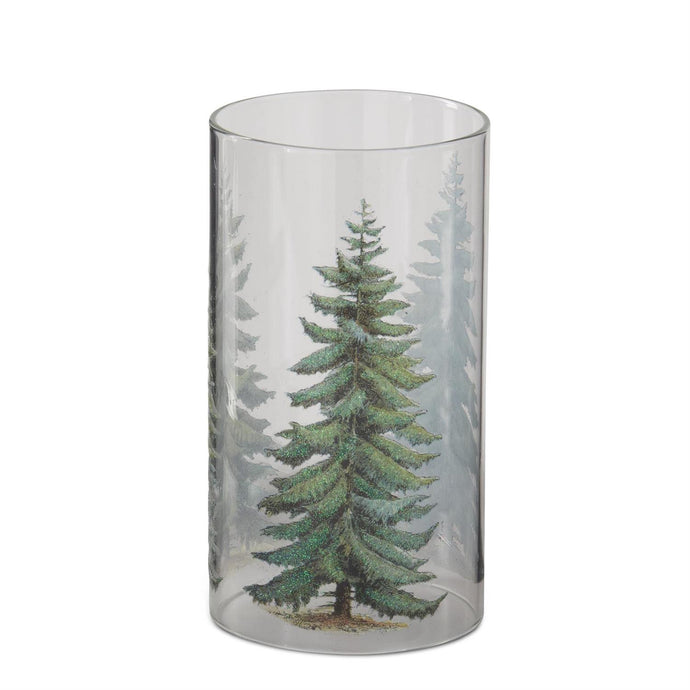 7.75 Inch Clear Glass Christmas Tree Candle Slip Cover