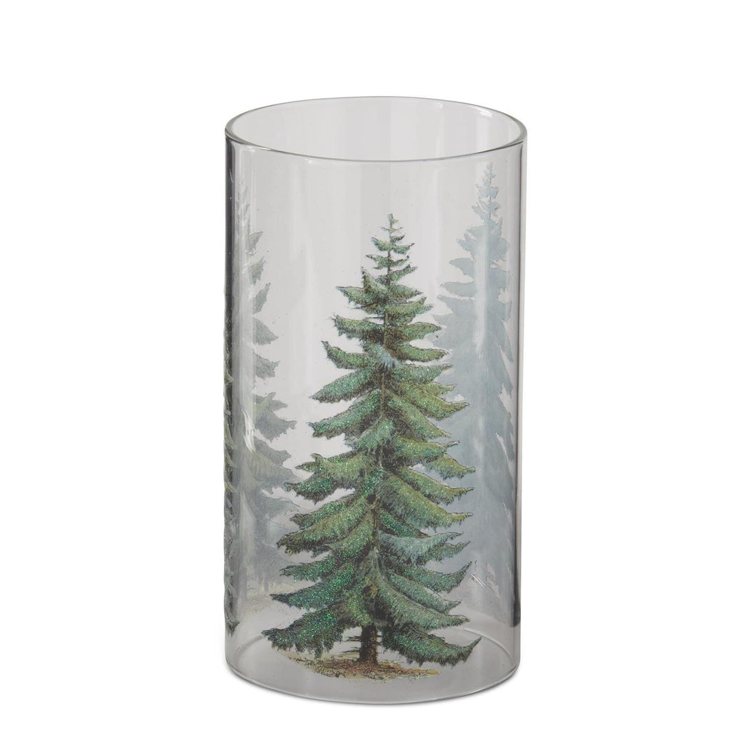 7.75 Inch Clear Glass Christmas Tree Candle Slip Cover