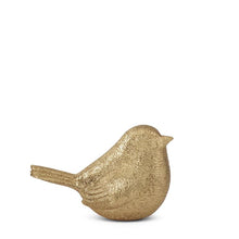 Load image into Gallery viewer, 5.25 Inch Gold Resin Textured Bird