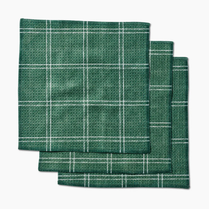 Pine Forest Plaid Dishcloth Set