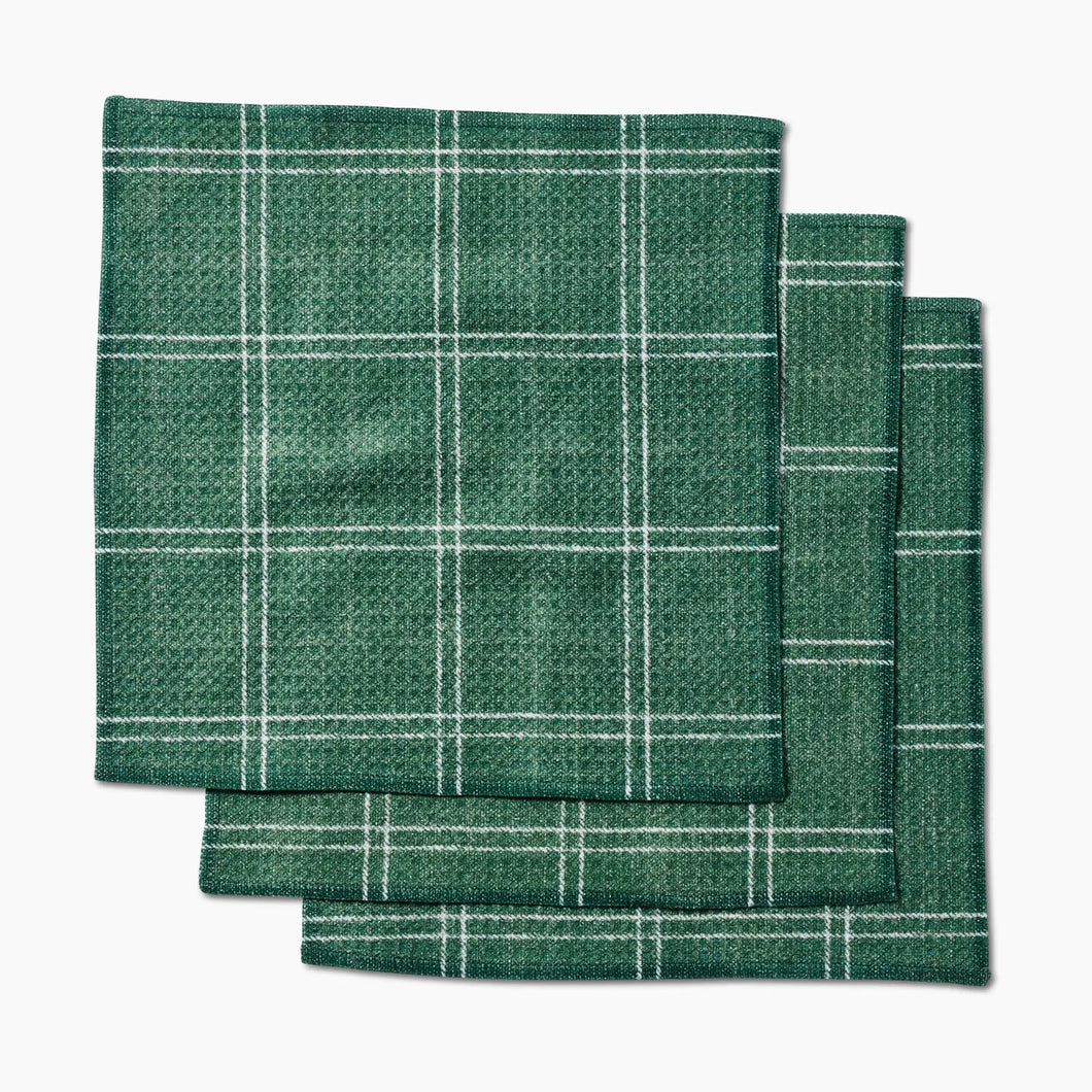 Pine Forest Plaid Dishcloth Set