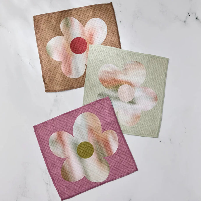 Geometry Brushed Bouquet Dishcloth Set