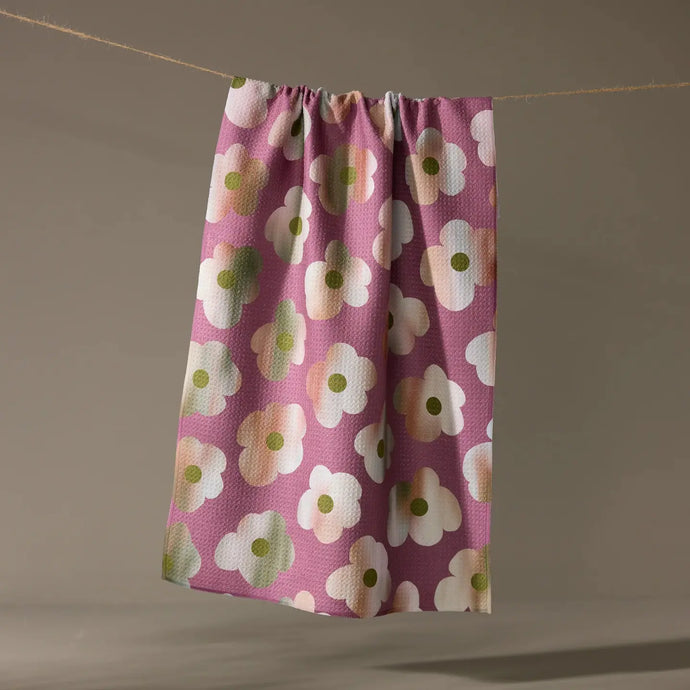 Geometry Brushed Bouquet Tea Towel