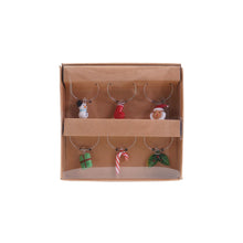 Load image into Gallery viewer, Blown Glass Holiday Icon Wine Glass Charms