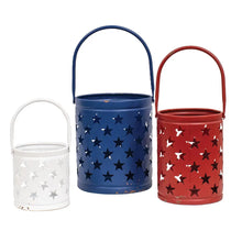 Load image into Gallery viewer, Star Punched Metal Americana Lantern, 3 size options