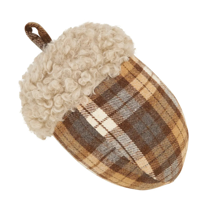 Plaid Acorn Throw Pillow