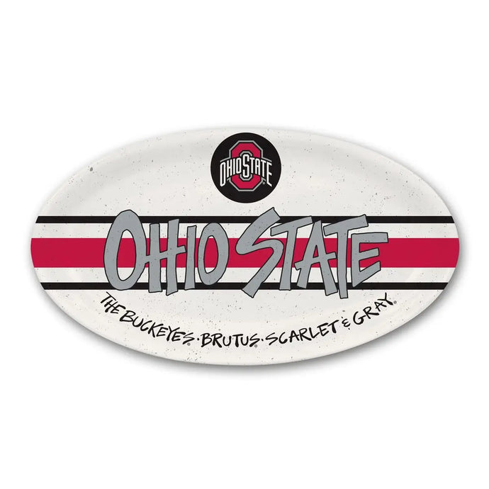 Ohio State Melamine Oval Tray