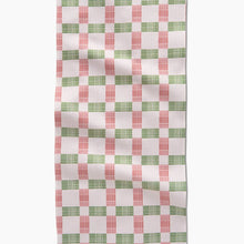 Load image into Gallery viewer, Geometry Be Merry Plaid Tea Towel