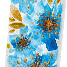 Load image into Gallery viewer, Flat Handmade Candle - Blue and Gold Flowers