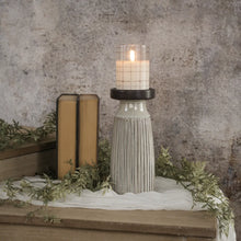 Load image into Gallery viewer, 9.75" Beige &amp; Brown Pillar Candle Holder