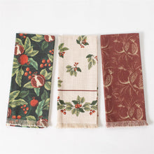 Load image into Gallery viewer, Tea Towels - Pomegranate and Holly