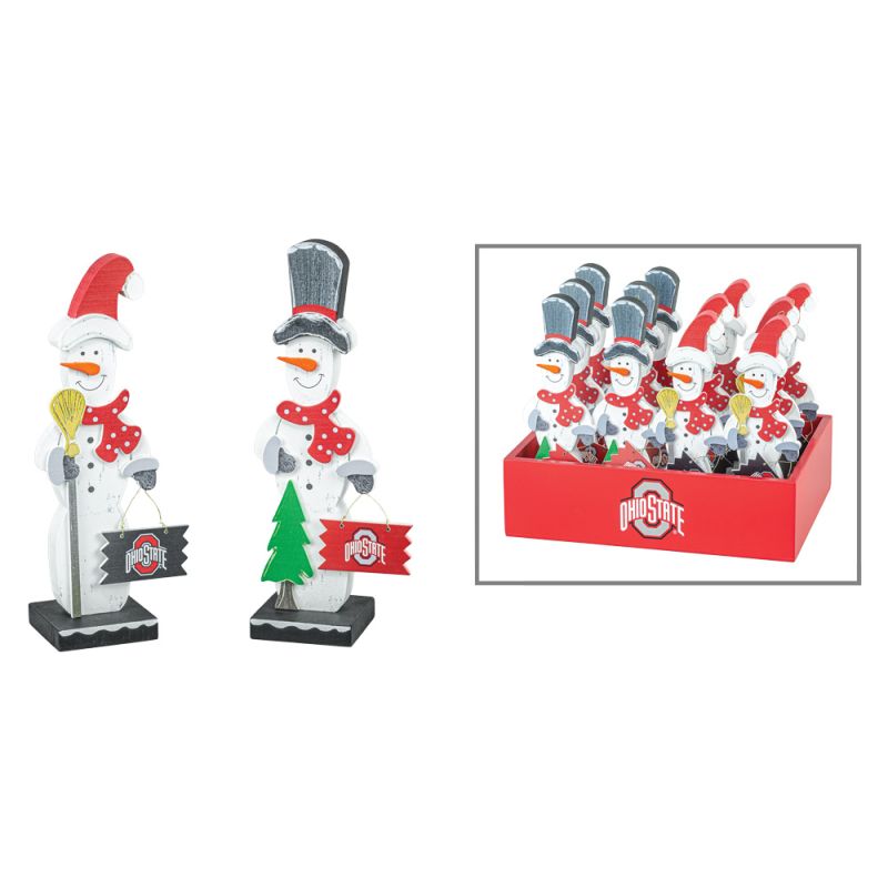 Ohio State Chunky Snowman Ornament, 2 style options