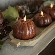 Load image into Gallery viewer, 4&quot; Bronze 3D Flame Tall Pumpkin Candle