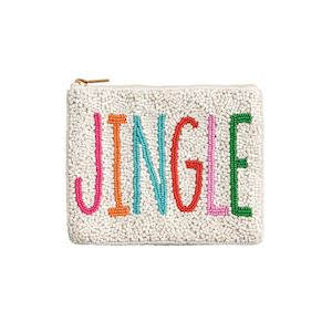 Jingle White Holiday Beaded Case