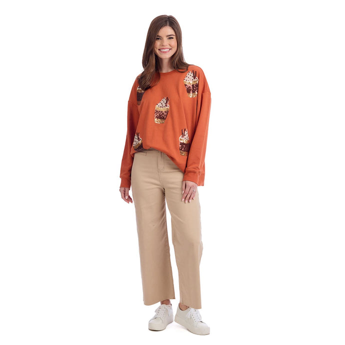 Fall Latte Sparkle Sweatshirt