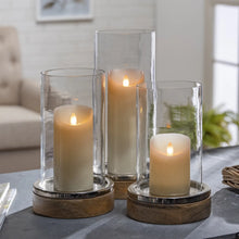 Load image into Gallery viewer, Mango Wood&amp;Glass Candle Holder, 3 size options