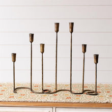 Load image into Gallery viewer, Brass Iron Taper Candle Holder Centerpiece