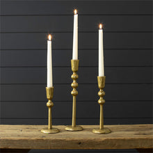 Load image into Gallery viewer, Hand Forged Gold Taper Holder, 3 size options