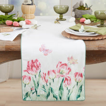Load image into Gallery viewer, Floral Butterfly Decorative Table Runner