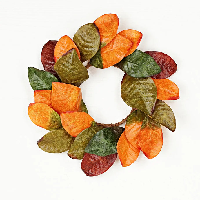 14in Wreath-Mix Fall Magnolia Leaves