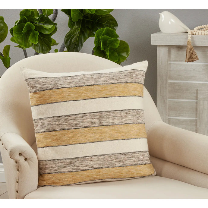 Throw Pillow with Striped Design