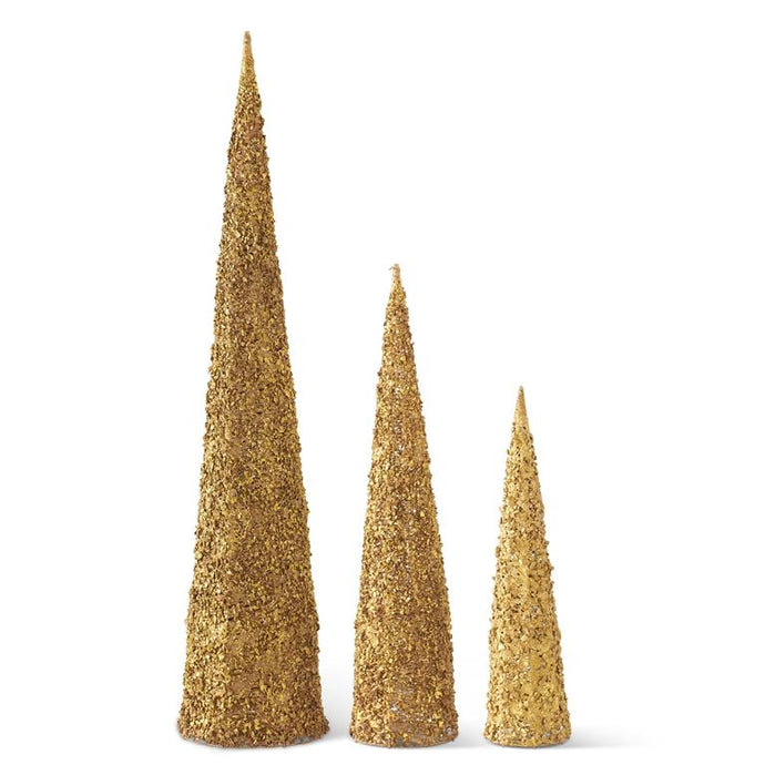 Gold Wire Lace Cone Tree, 3 size options