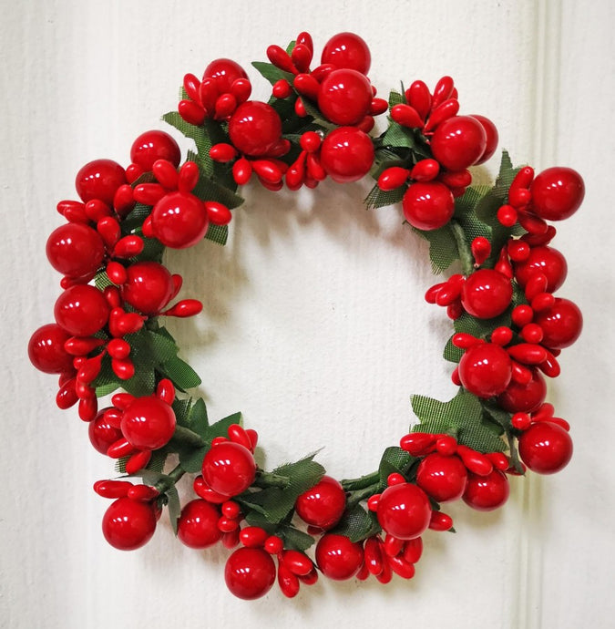 3.25IN RED MIXED BERRY CANDLE RING