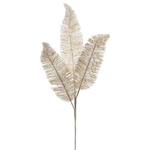 GLITTERED PEARL FERN SPRAY