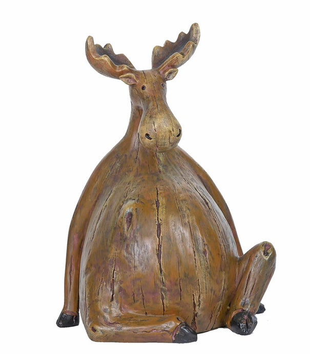 SITTING WOOD MOOSE