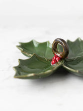 Load image into Gallery viewer, Ceramic Holly Leaf Shaped Dish