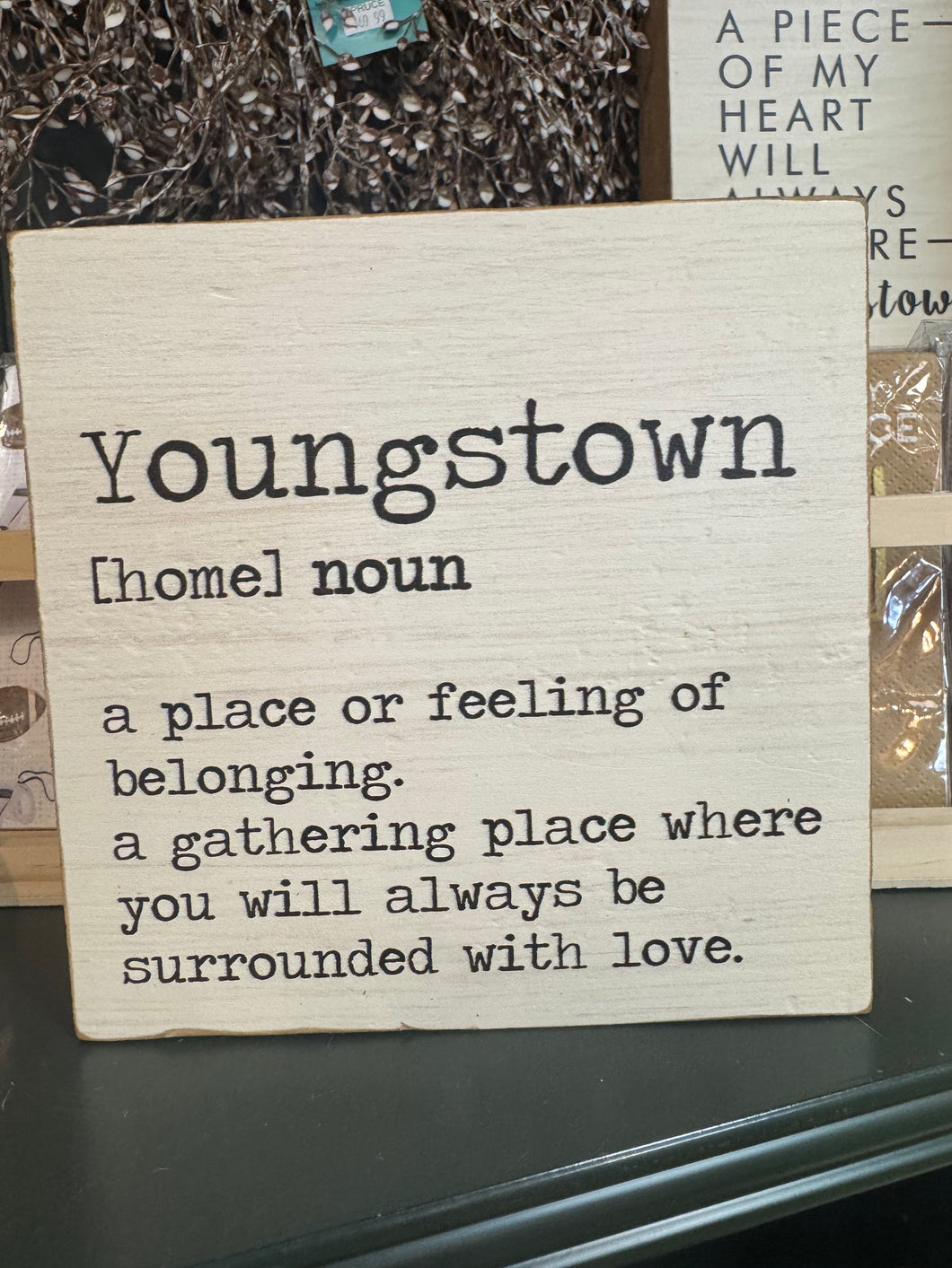 Youngstown Definition Decorative Wooden Block
