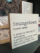 Load image into Gallery viewer, Youngstown Definition Decorative Wooden Block