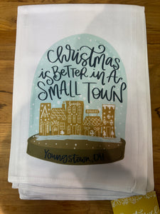 Christmas Is Better in A Small Town Custom Town Tea Towel