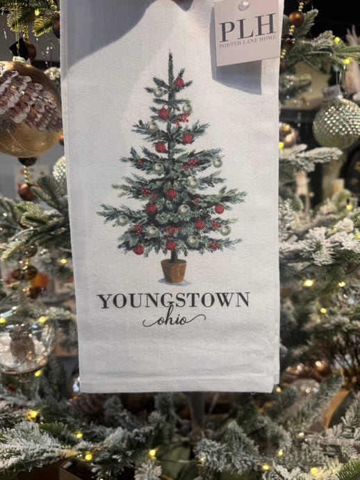 Christmas Tree Youngstown Tea Towel