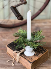 Load image into Gallery viewer, Prickly Pine Candle Ring | Green | 6"
